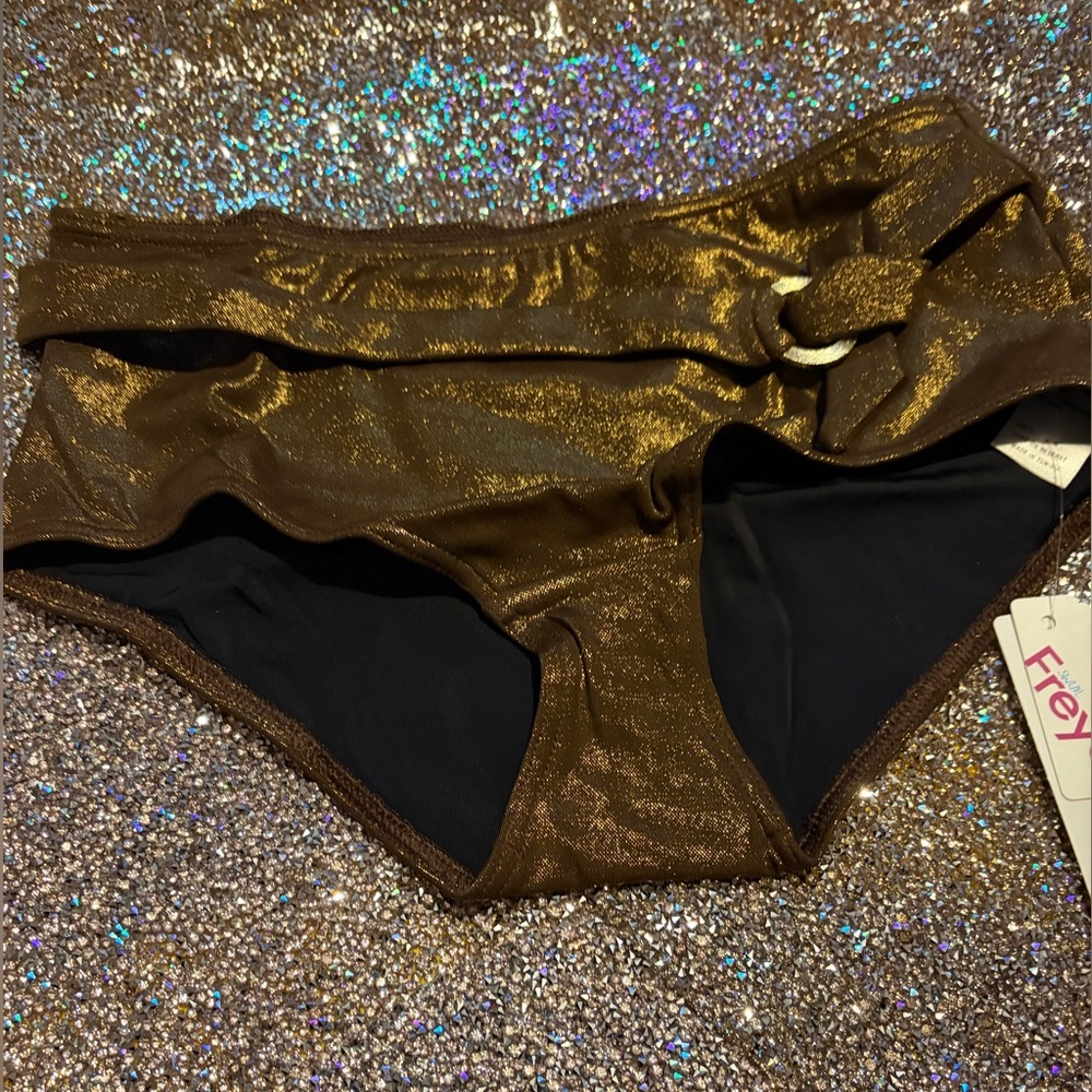 Freya Shimmering Gold Bikini Bottom